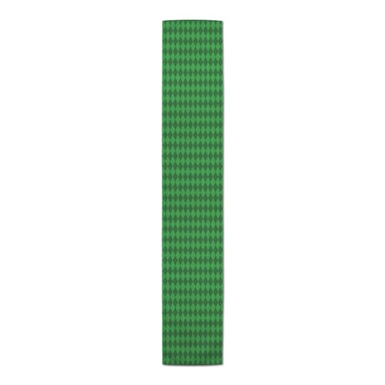 Green Diamonds Outdoor Table Runner